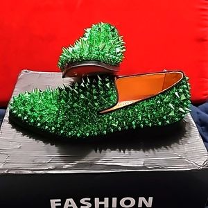Green Spiked Shoes